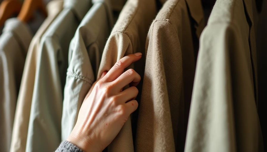 A tightly edited clothing rail of muted earth-tone natural fiber garments that work cohesively together