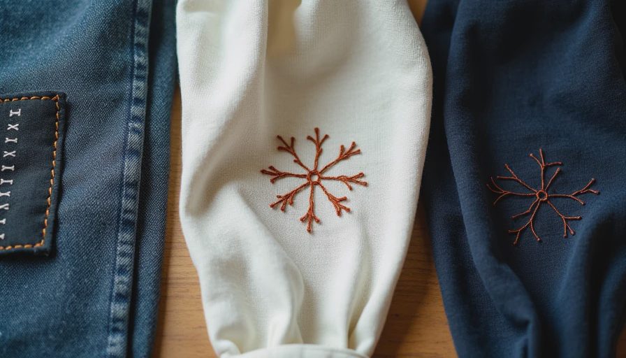 What visible mending actually looks like when done by a beginner — real repairs on real clothes, imperfect and charming
