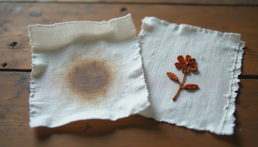 How to cover a small clothing stain with beginner embroidery — a simple botanical motif that actually works