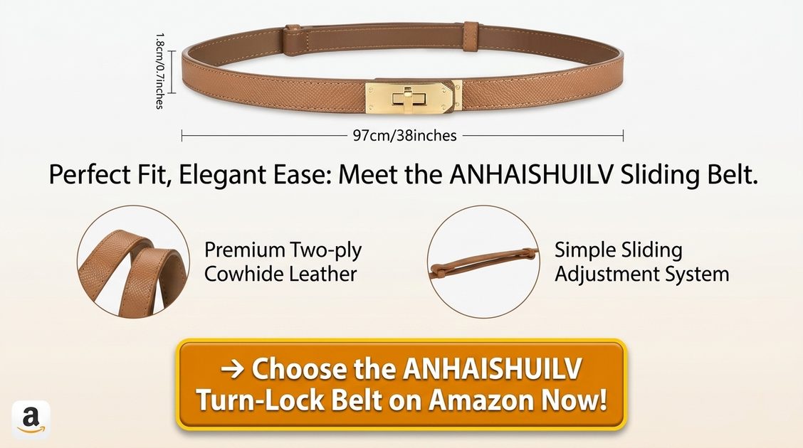 Choose the ANHAISHUILV Turn-Lock Belt on Amazon Now! Choose the ANHAISHUILV Turn-Lock Belt on Amazon Now!